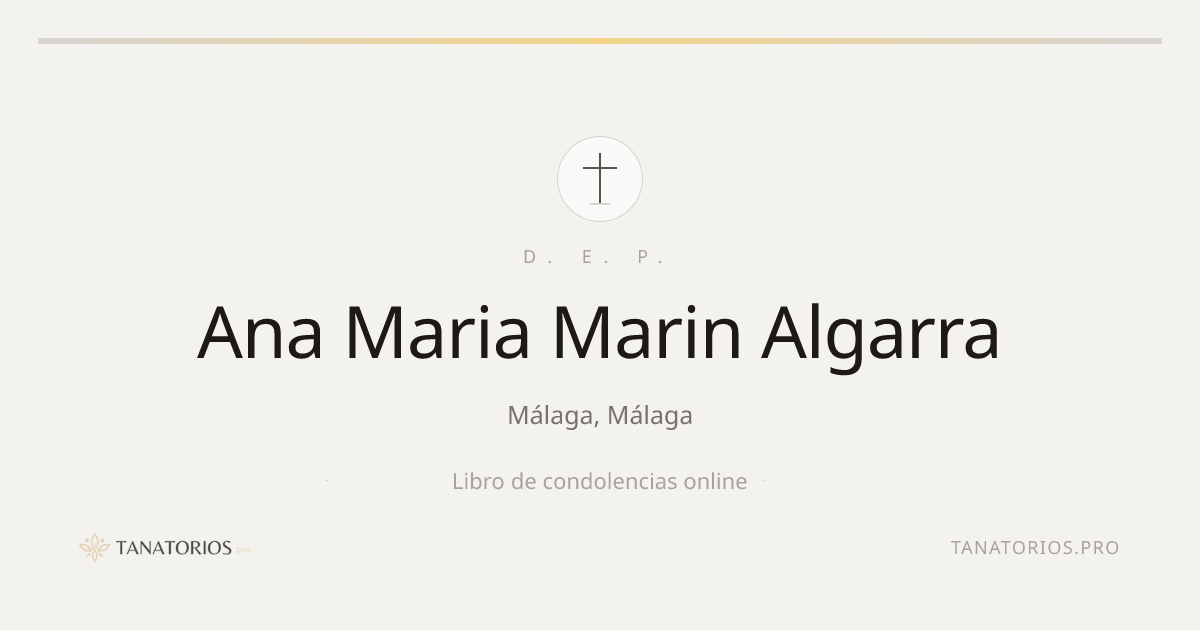 Memorial de Ana Maria Marin Algarra