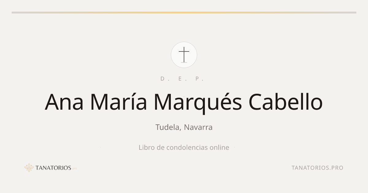 Memorial de Ana María Marqués Cabello