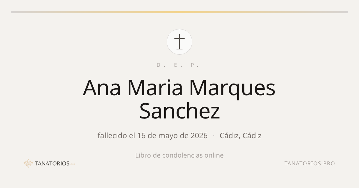 Memorial de Ana Maria Marques Sanchez