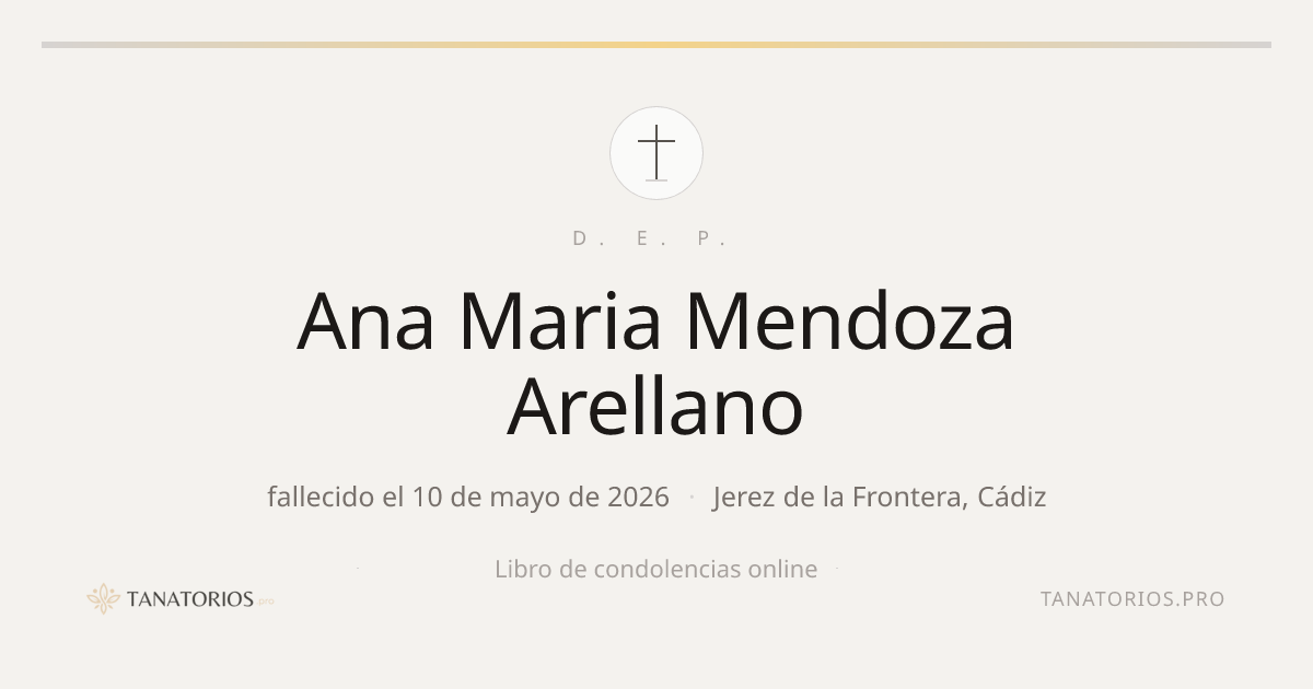 Memorial de Ana Maria Mendoza Arellano