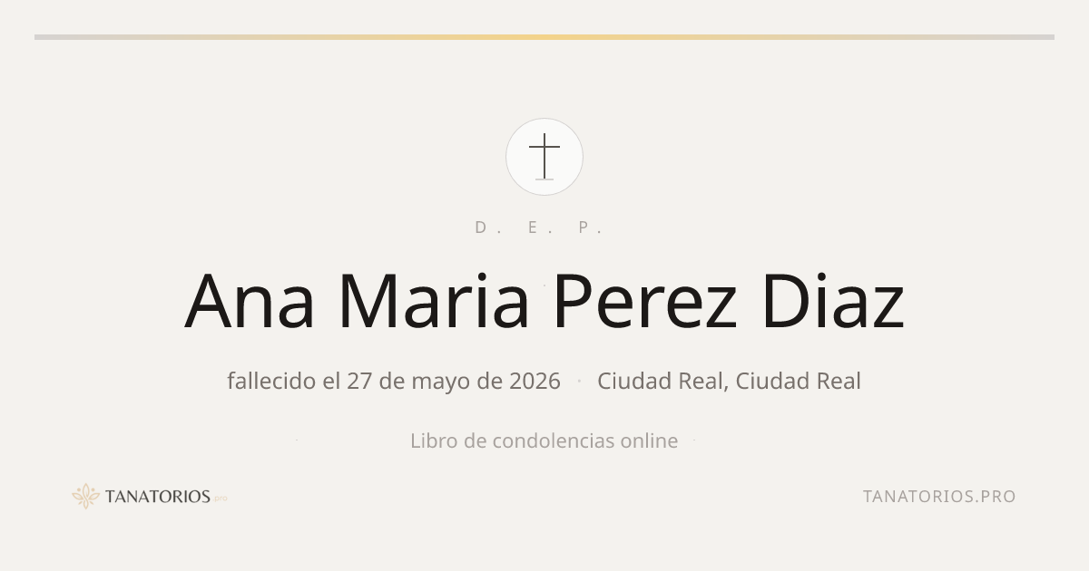 Memorial de Ana Maria Perez Diaz