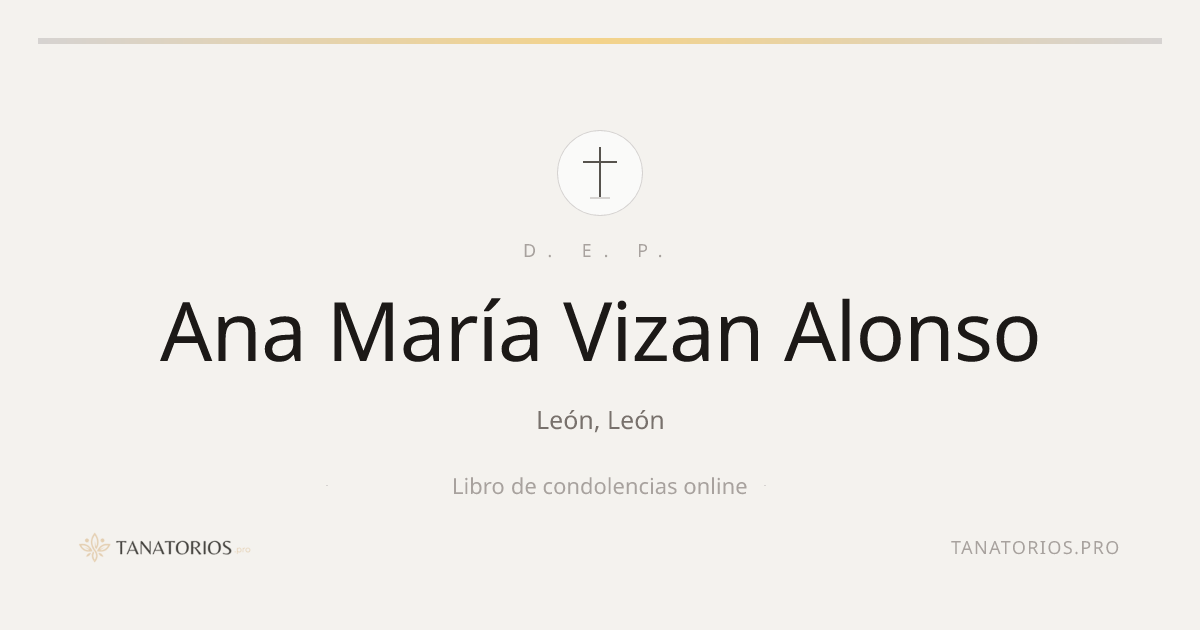 Memorial de Ana María Vizan Alonso