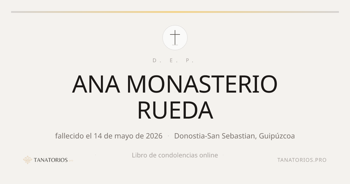 Memorial de ANA MONASTERIO RUEDA