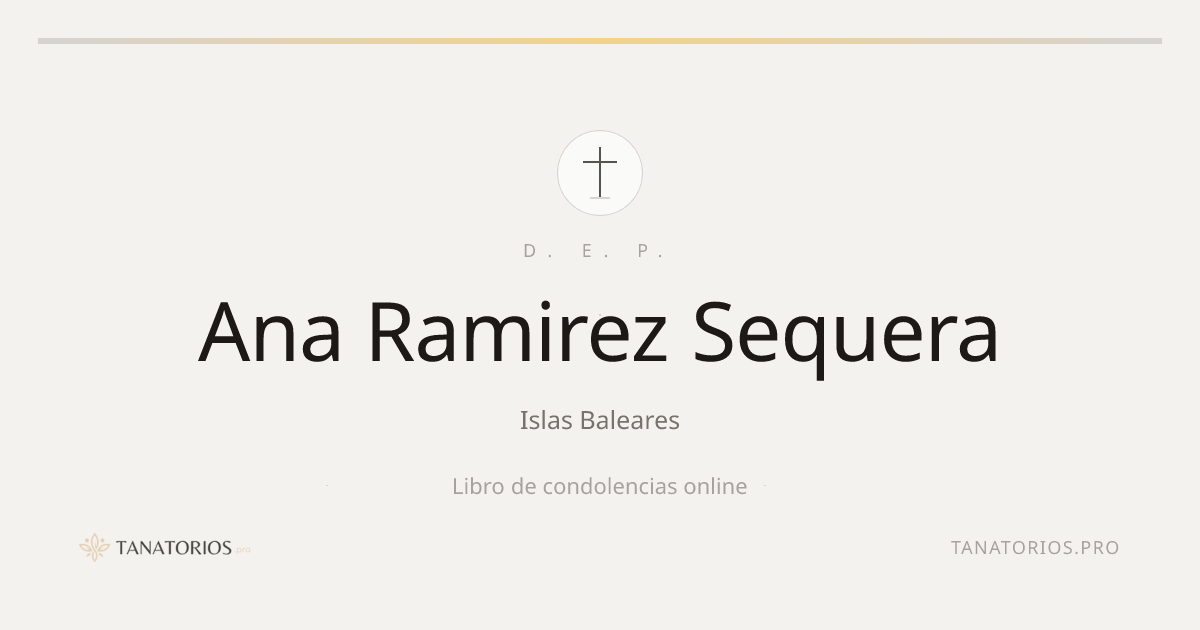 Memorial de Ana Ramirez Sequera
