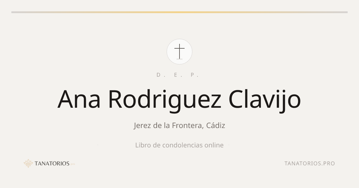 Memorial de Ana Rodriguez Clavijo