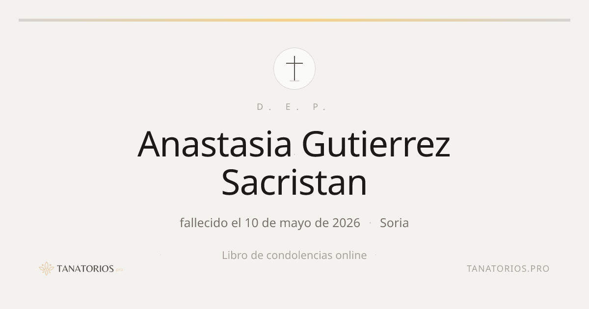 Memorial de Anastasia Gutierrez Sacristan