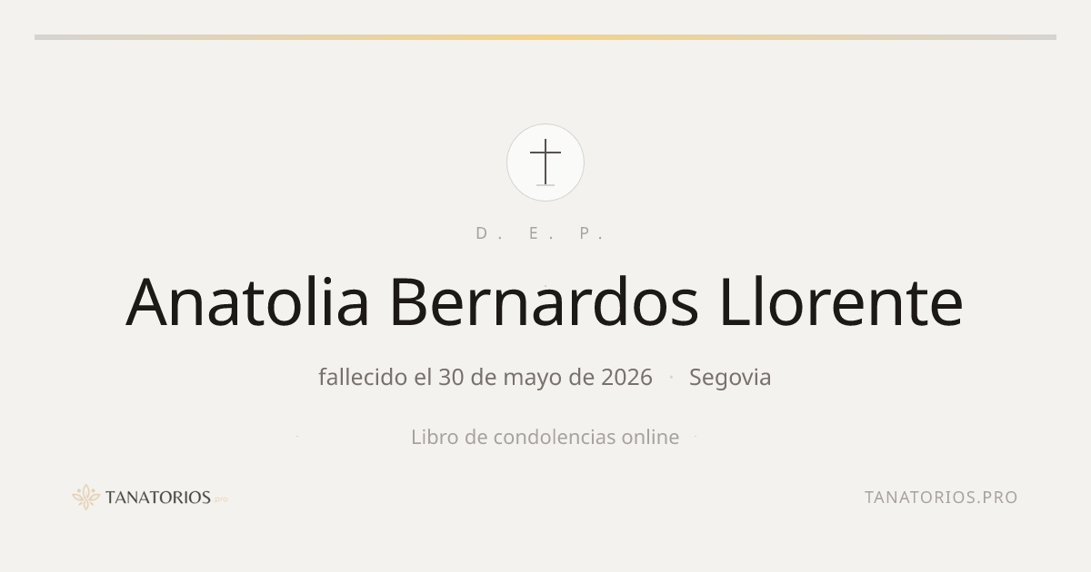 Memorial de Anatolia Bernardos Llorente