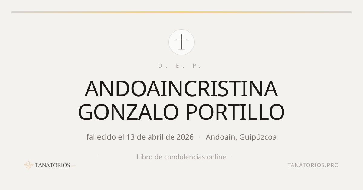 Memorial de ANDOAINCRISTINA GONZALO PORTILLO