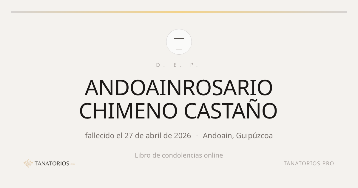 Memorial de ANDOAINROSARIO CHIMENO CASTAÑO