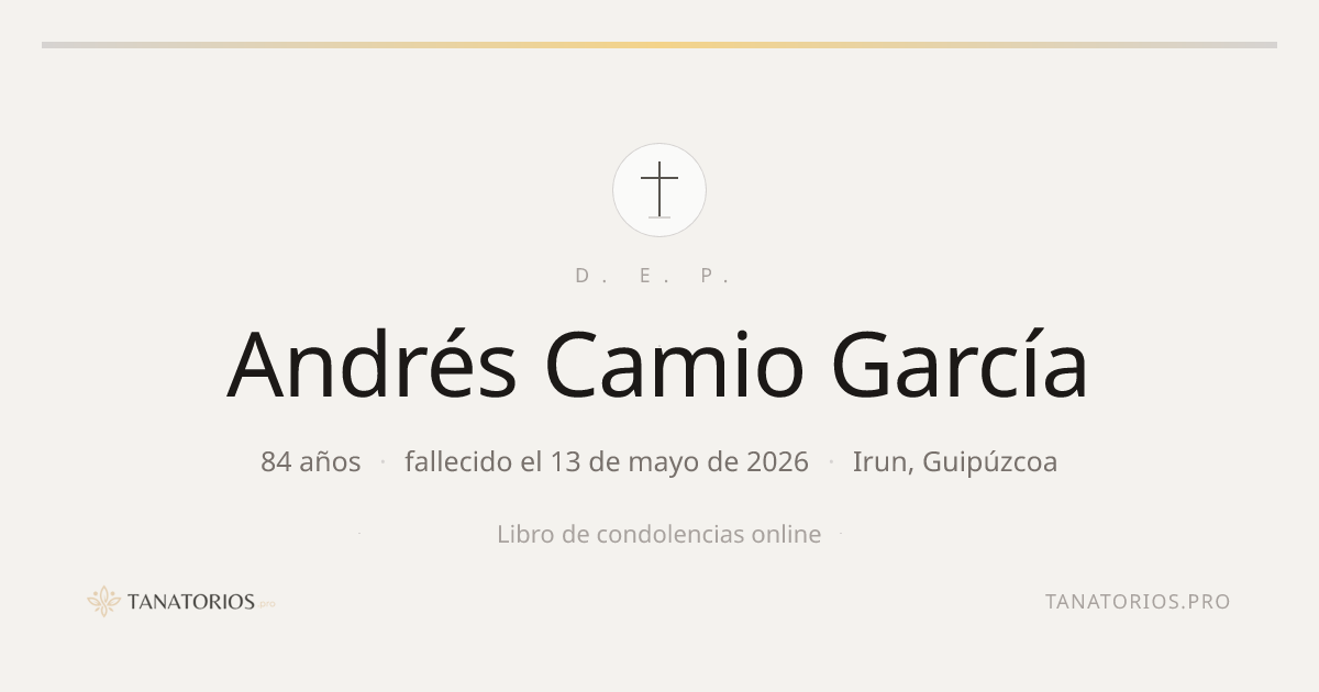 Memorial de Andrés Camio García