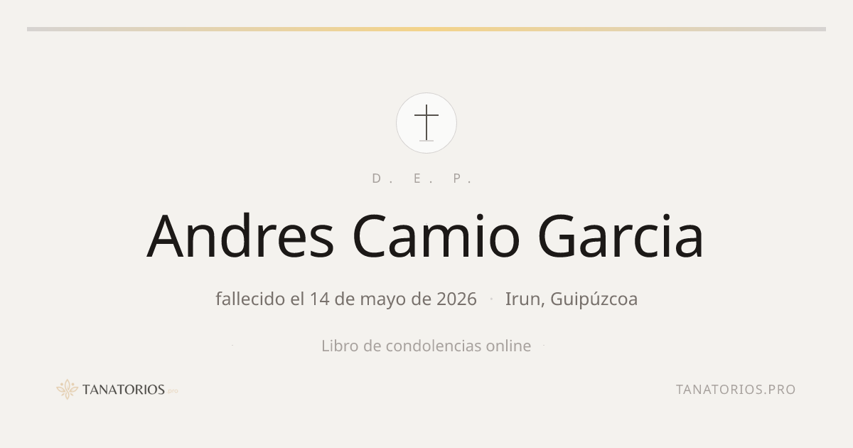 Memorial de Andres Camio Garcia