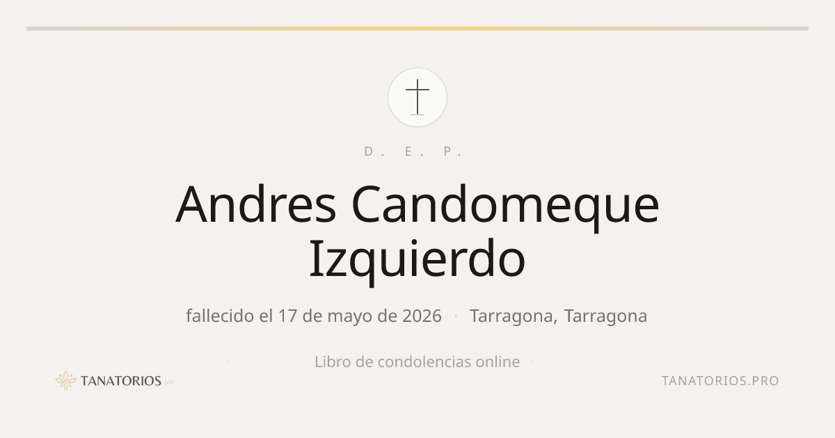 Memorial de Andres Candomeque Izquierdo