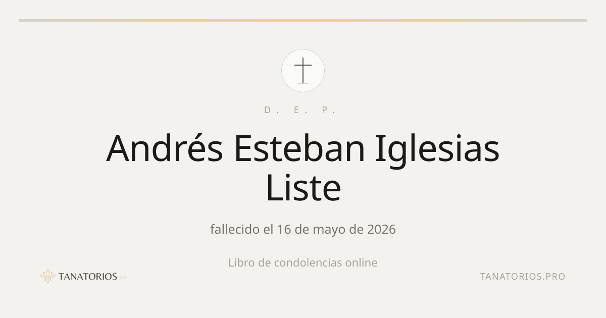 Memorial de Andrés Esteban Iglesias Liste