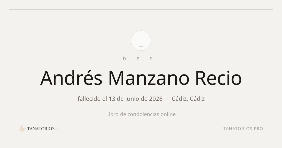 Memorial de Andrés Manzano Recio
