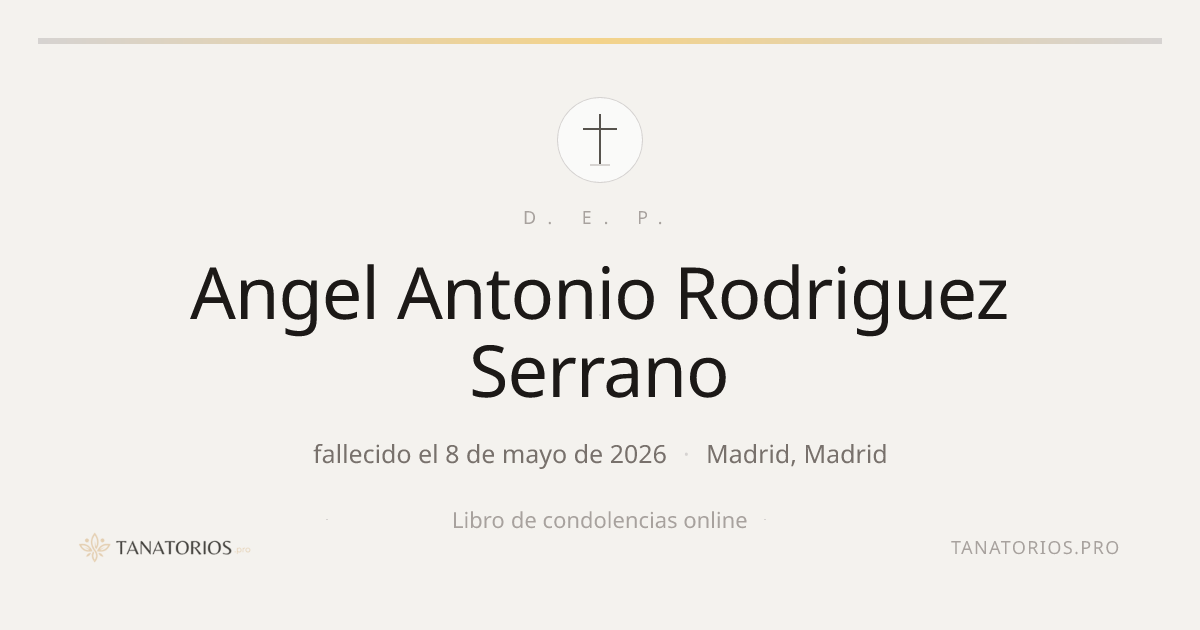 Memorial de Angel Antonio Rodriguez Serrano