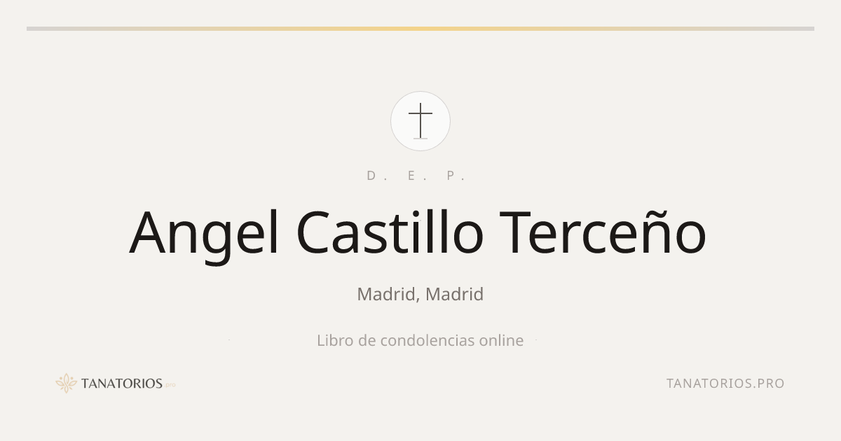 Memorial de Angel Castillo Terceño
