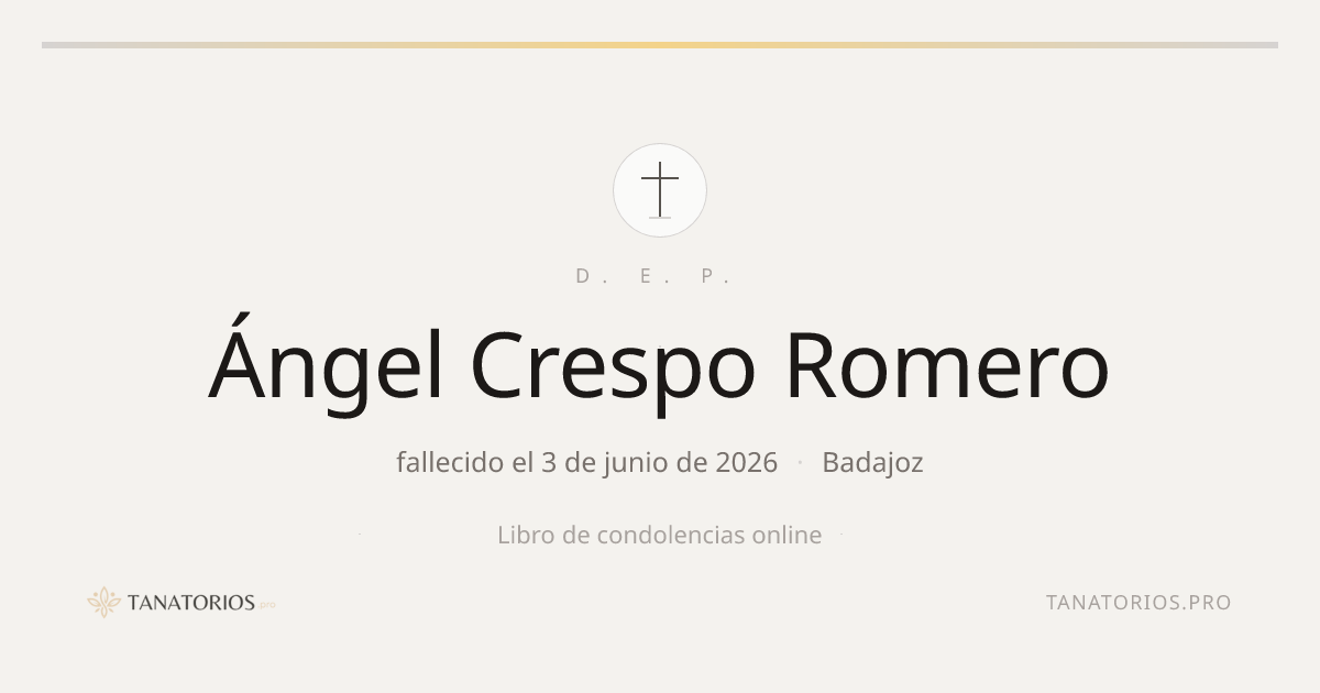 Memorial de Ángel Crespo Romero