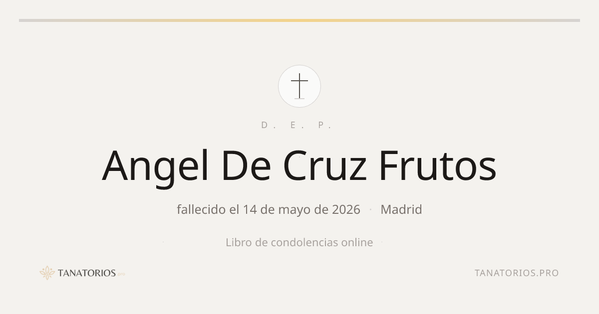 Memorial de Angel De Cruz Frutos