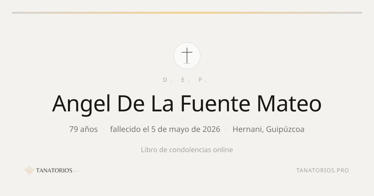 Memorial de Angel De La Fuente Mateo