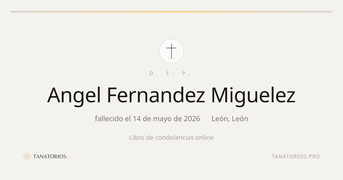 Memorial de Angel Fernandez Miguelez