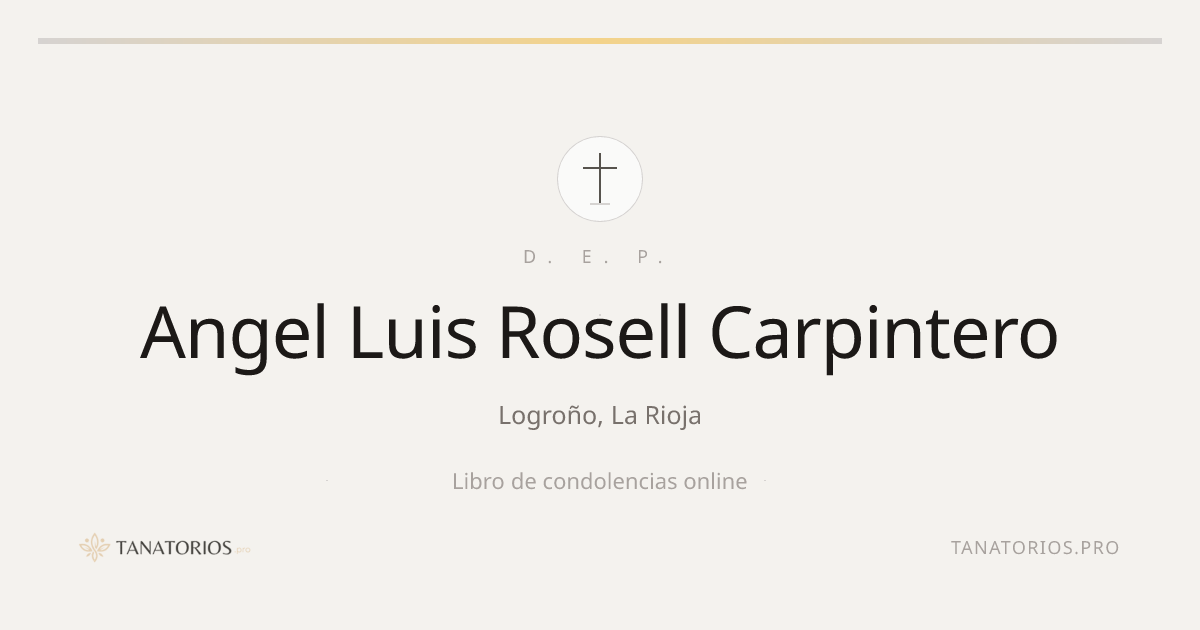 Memorial de Angel Luis Rosell Carpintero