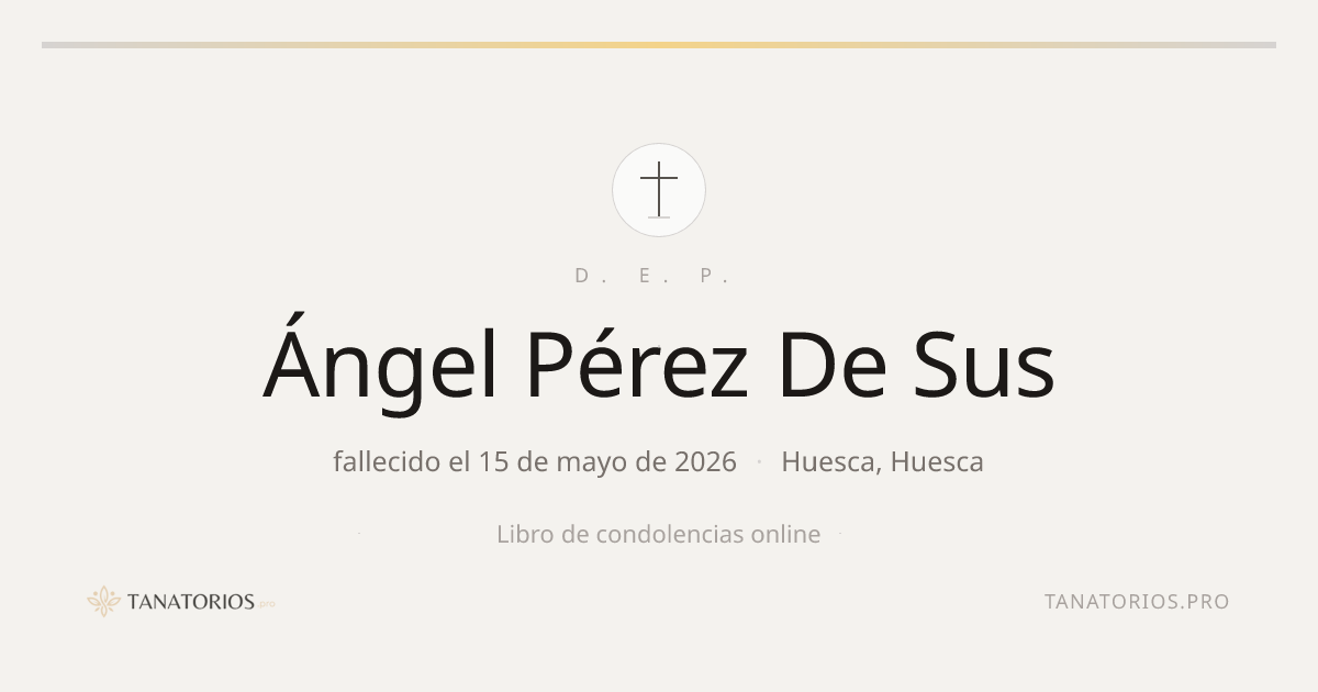 Memorial de Ángel Pérez De Sus