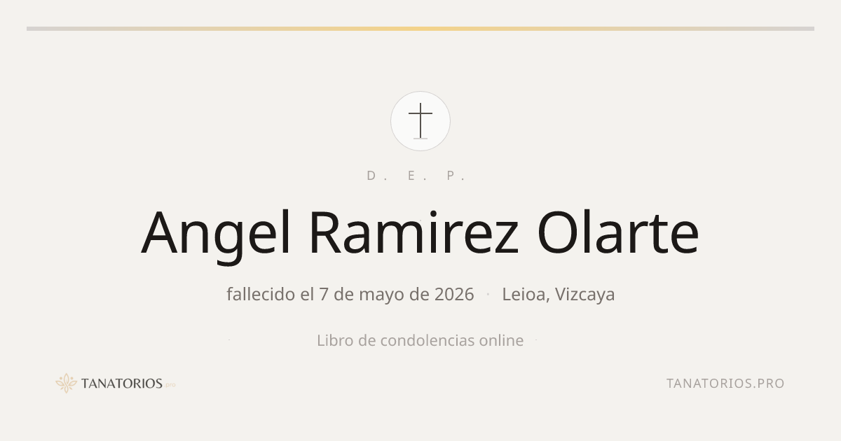 Memorial de Angel Ramirez Olarte