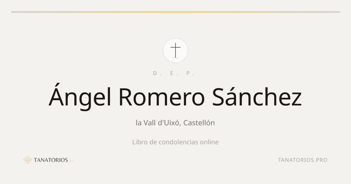 Memorial de Ángel Romero Sánchez