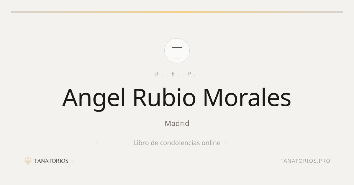 Memorial de Angel Rubio Morales
