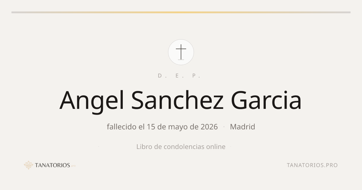 Memorial de Angel Sanchez Garcia