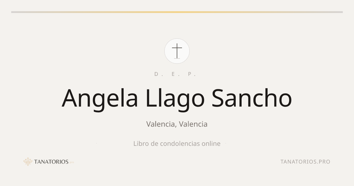 Memorial de Angela Llago Sancho