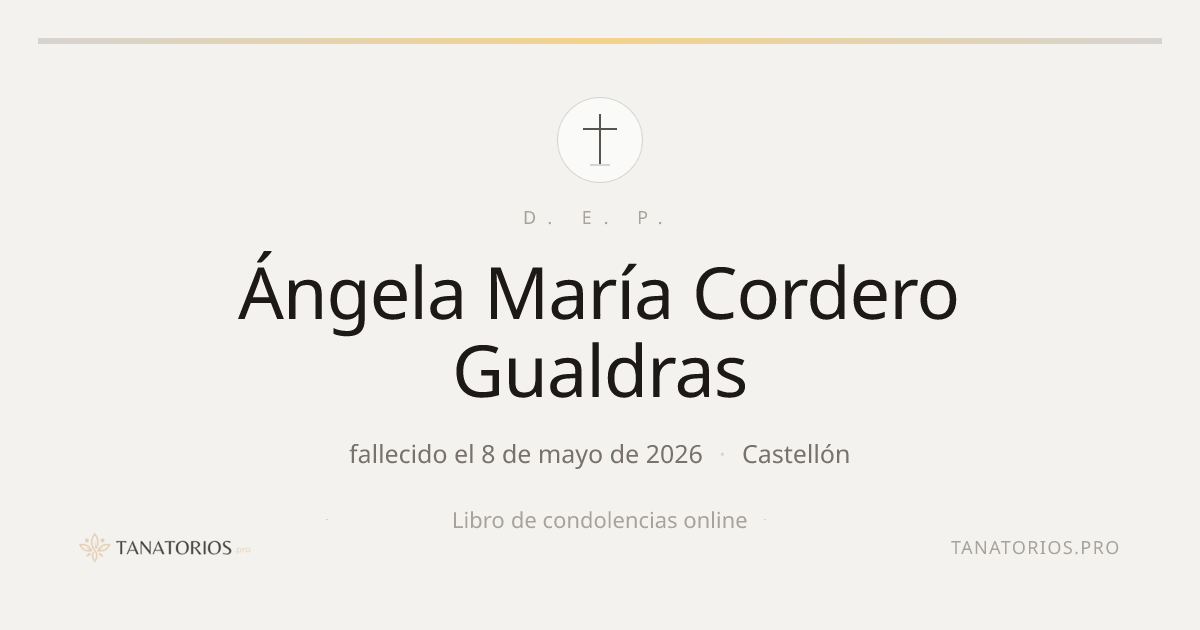 Memorial de Ángela María Cordero Gualdras