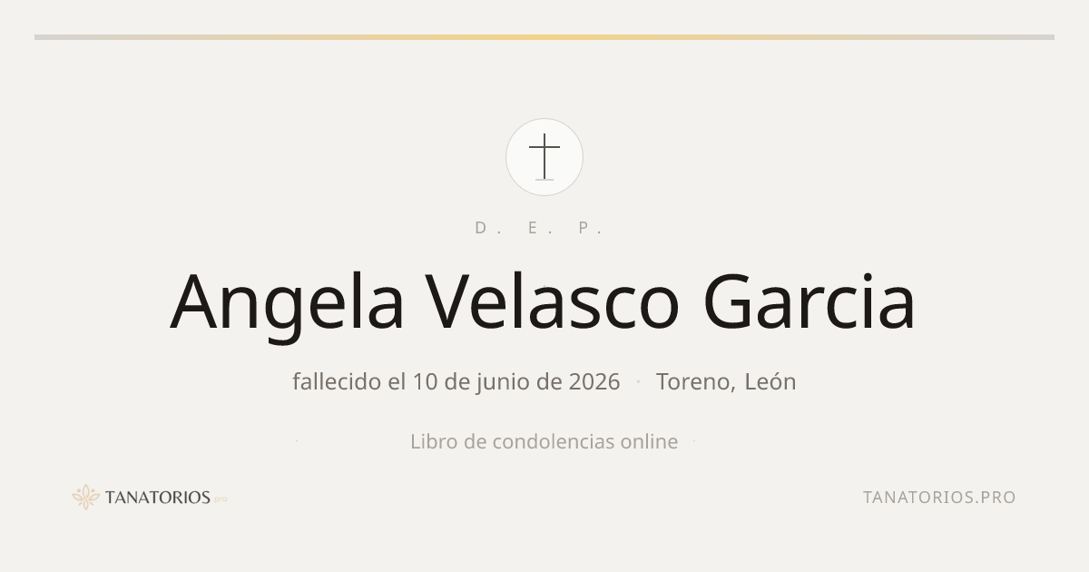 Memorial de Angela Velasco Garcia