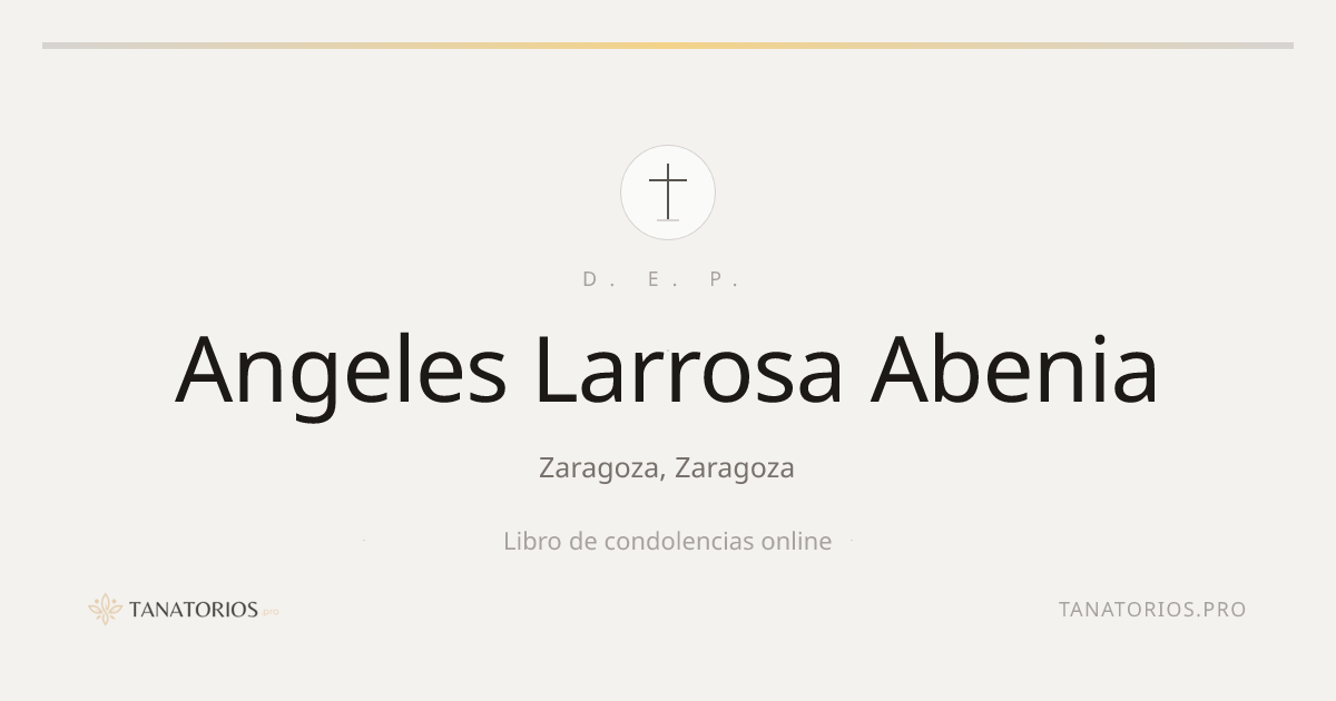 Memorial de Angeles Larrosa Abenia