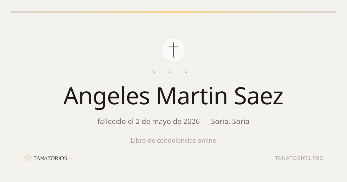 Memorial de Angeles Martin Saez