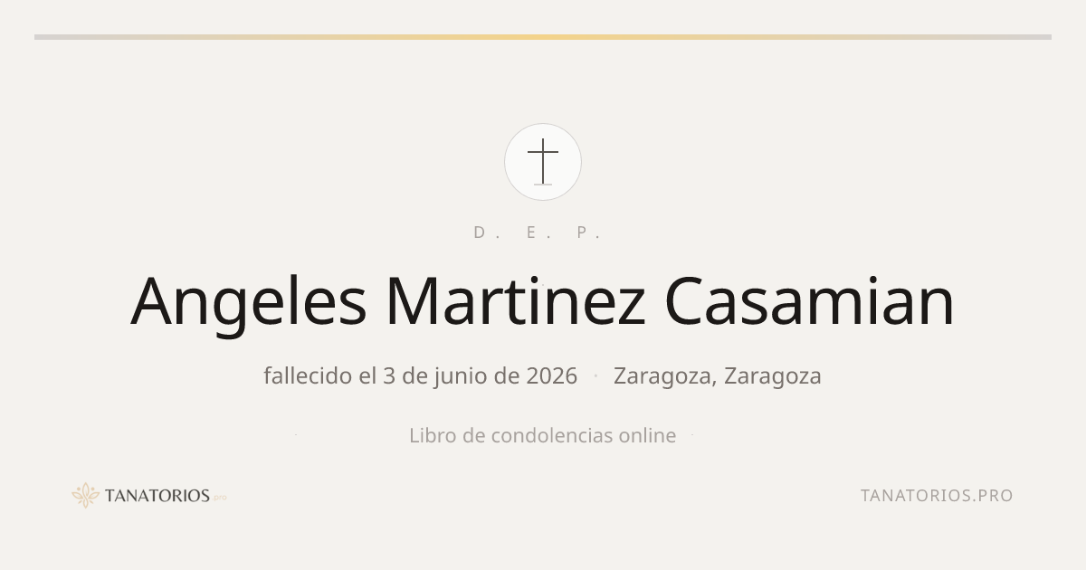 Memorial de Angeles Martinez Casamian