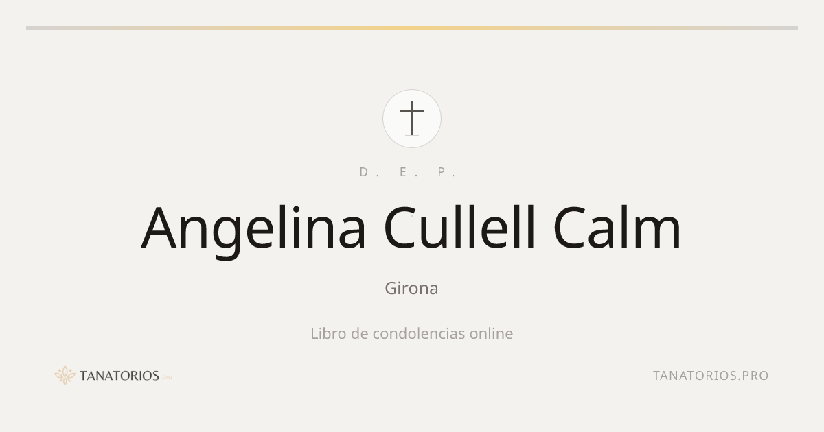 Memorial de Angelina Cullell Calm