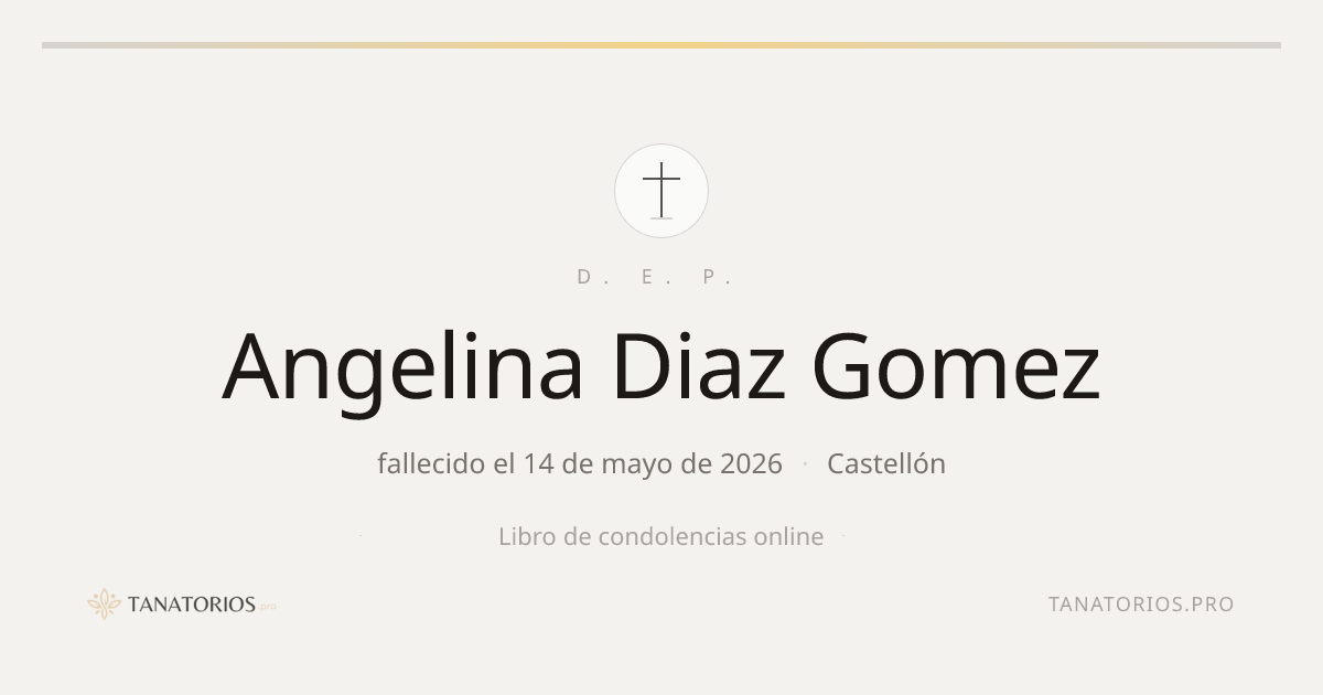 Memorial de Angelina Diaz Gomez