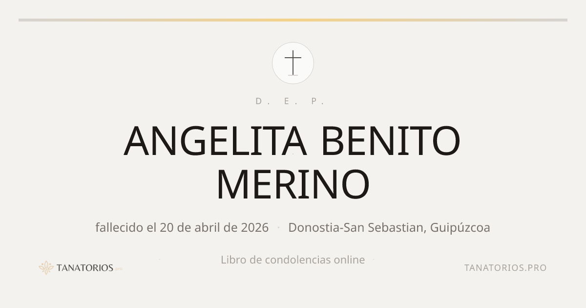 Memorial de ANGELITA BENITO MERINO
