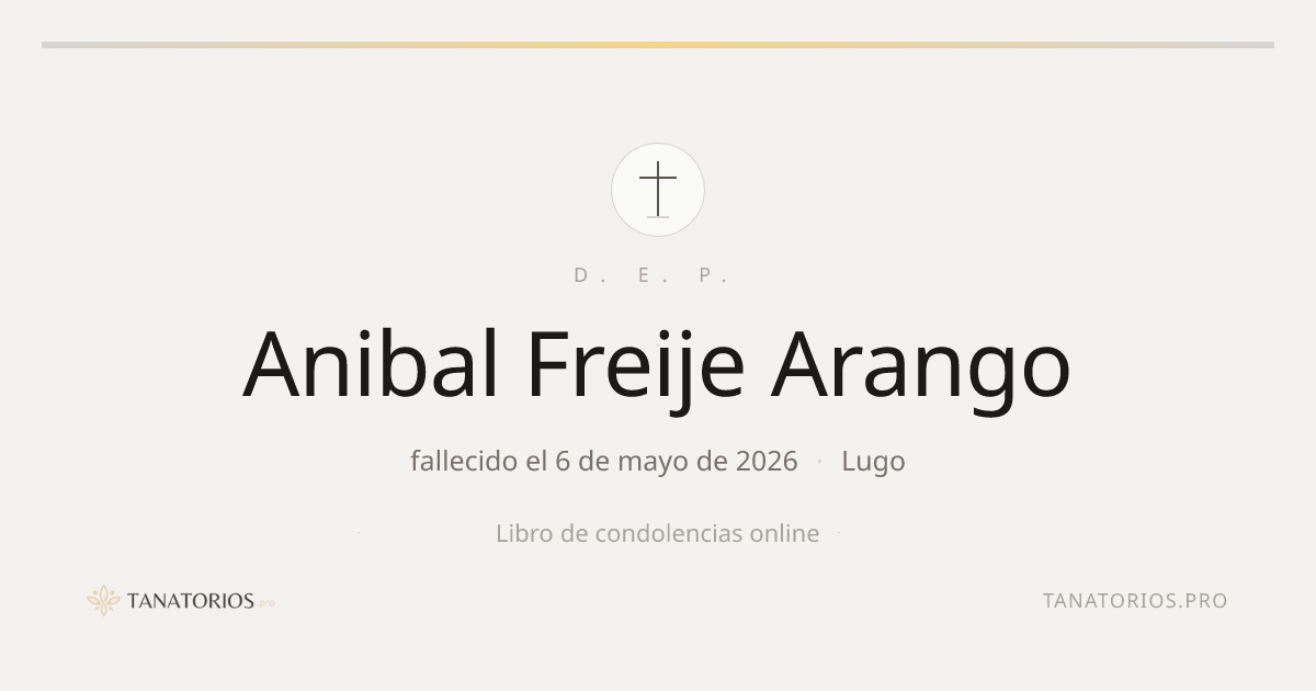 Memorial de Anibal Freije Arango