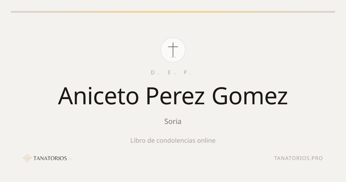 Memorial de Aniceto Perez Gomez