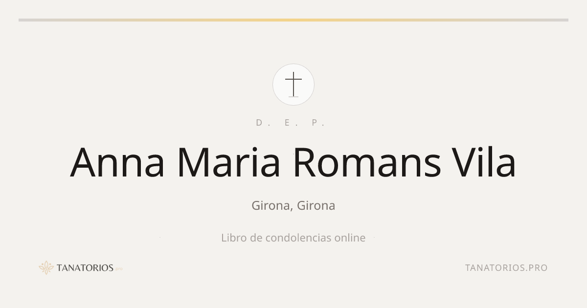 Memorial de Anna Maria Romans Vila