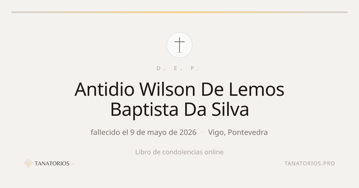 Memorial de Antidio Wilson De Lemos Baptista Da Silva