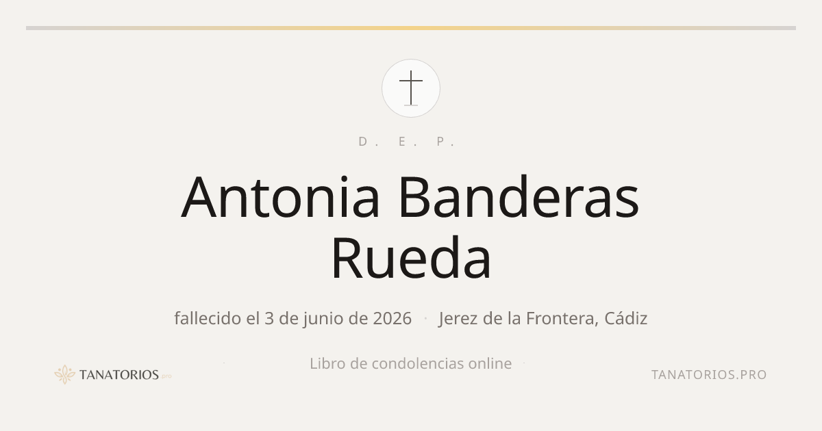Memorial de Antonia Banderas Rueda