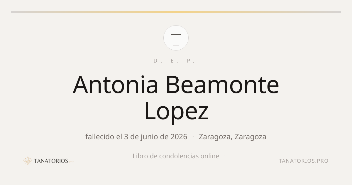 Memorial de Antonia Beamonte Lopez