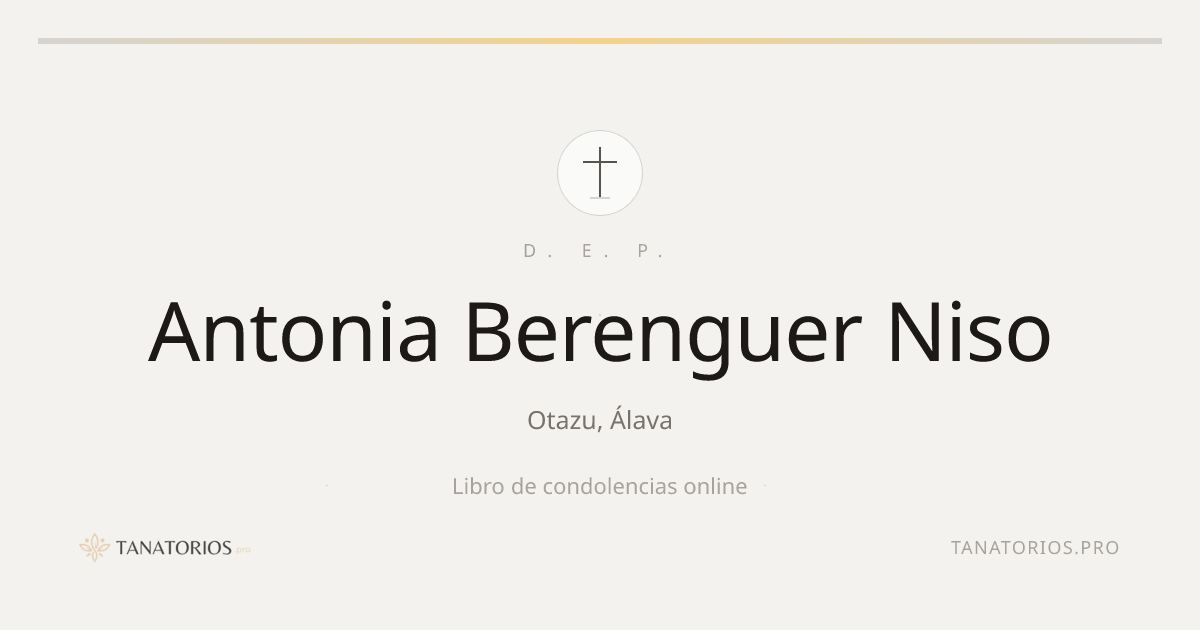 Memorial de Antonia Berenguer Niso