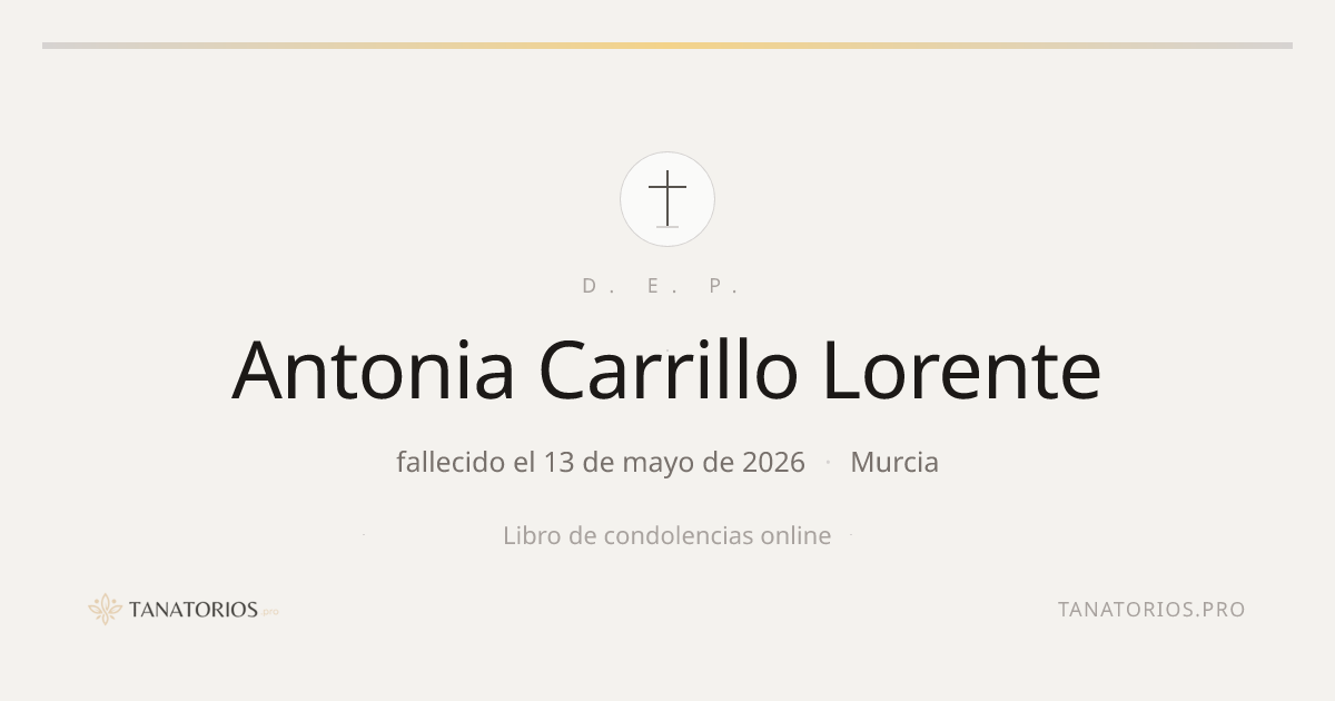 Memorial de Antonia Carrillo Lorente