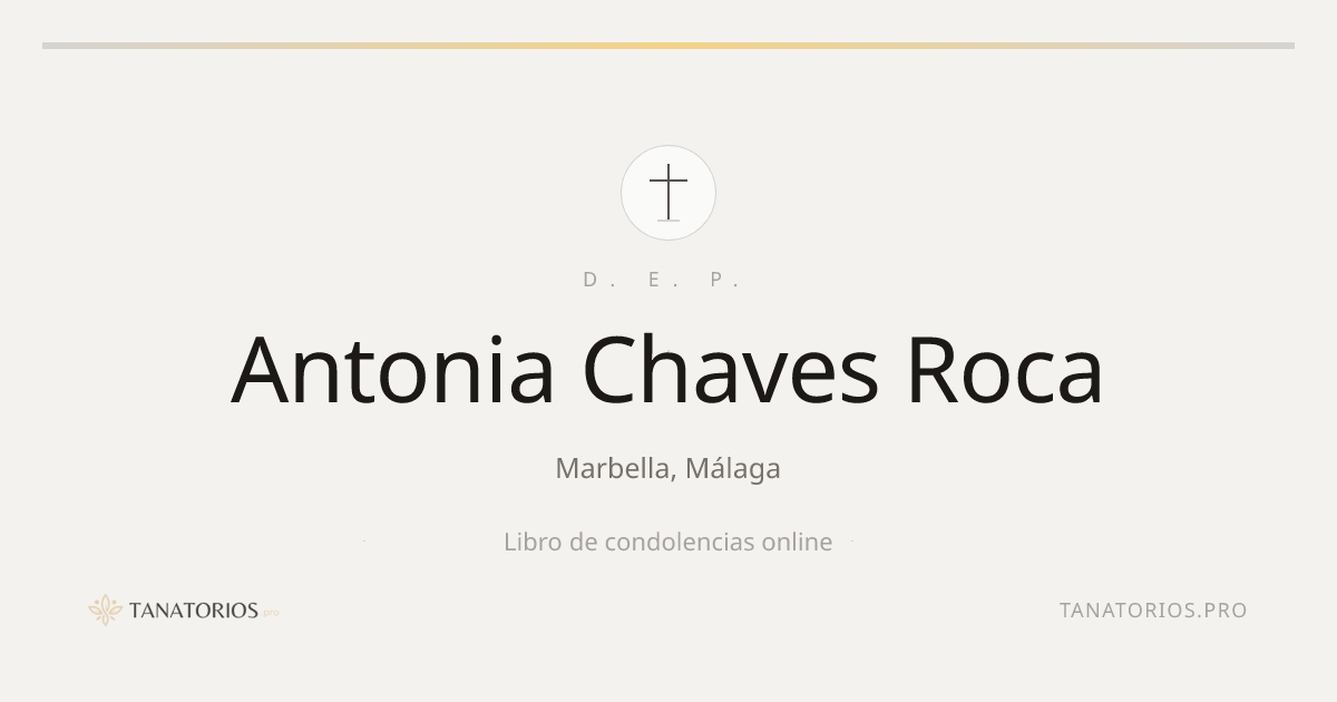 Memorial de Antonia Chaves Roca