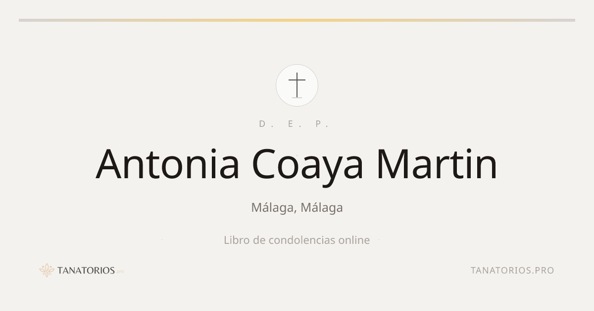 Memorial de Antonia Coaya Martin