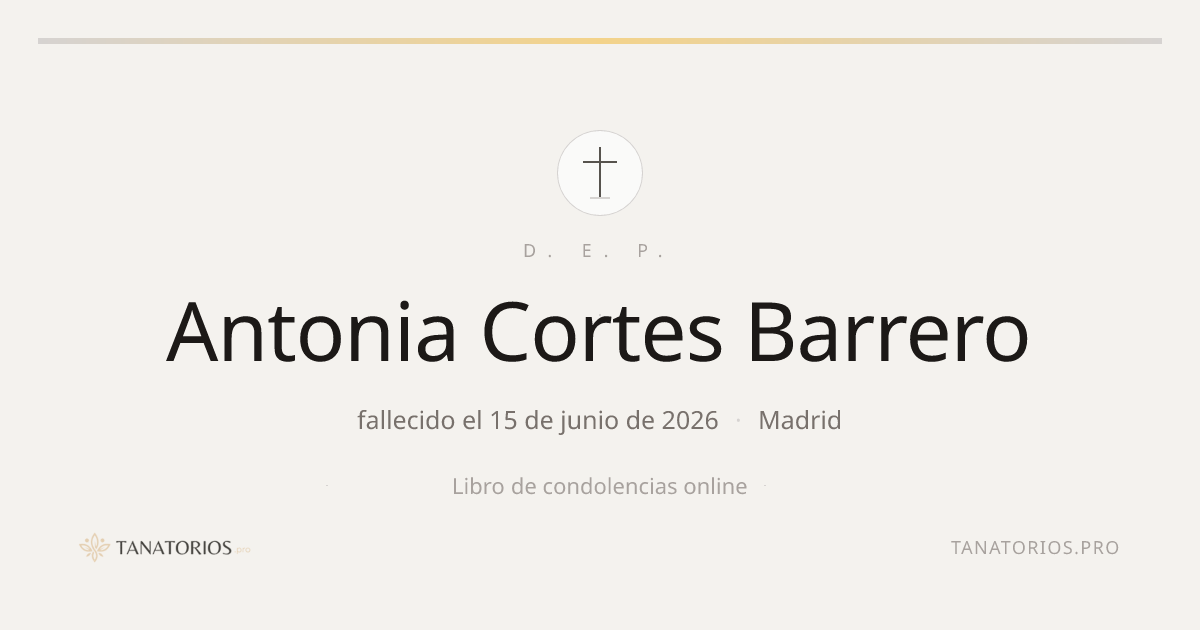 Memorial de Antonia Cortes Barrero